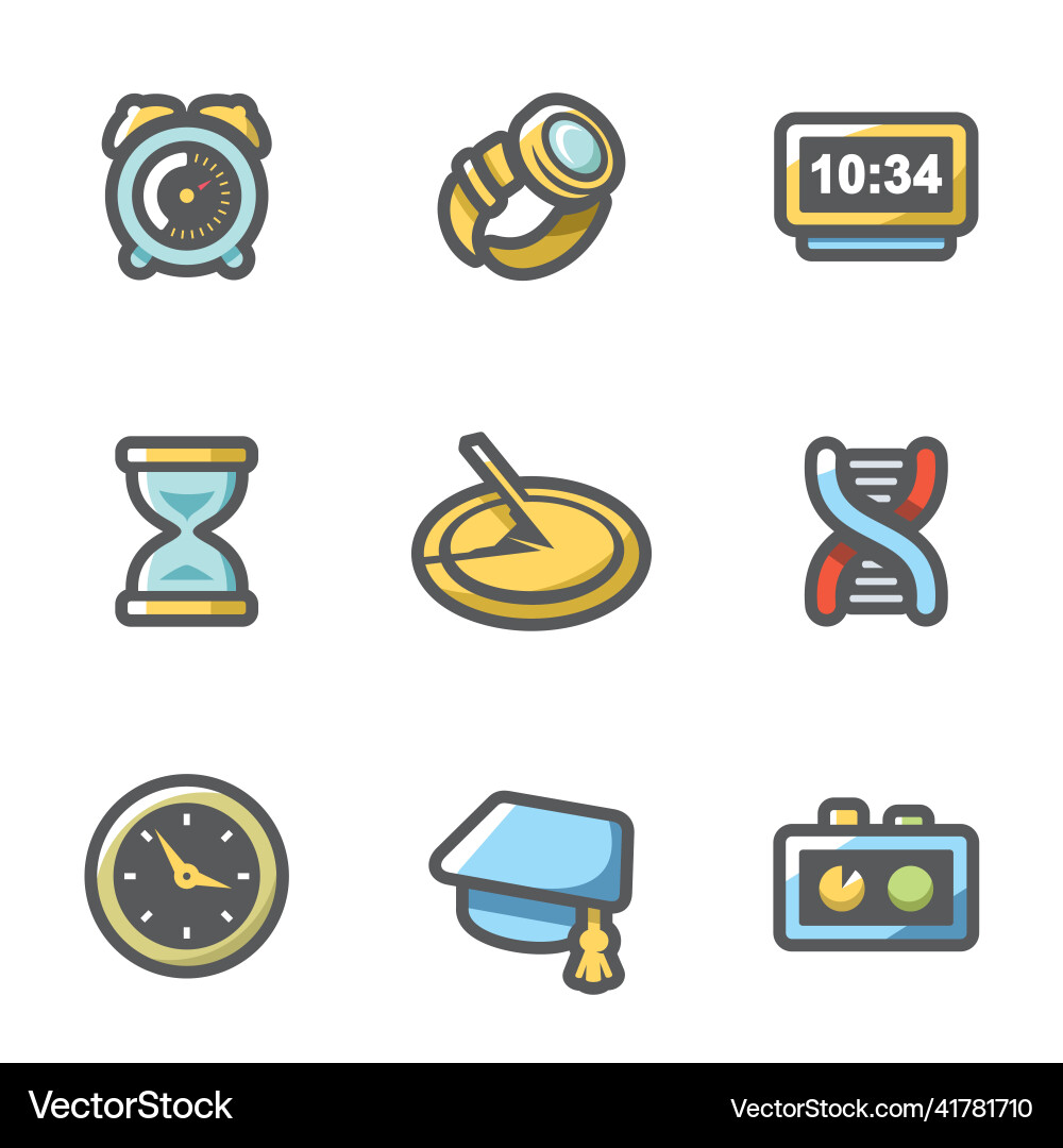 Various clock and a method for determining time Various clock and a method for determining time vector image