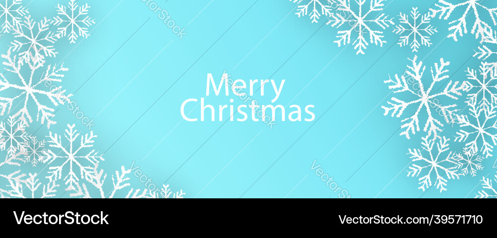 Weihnachtsbanner Design mit Schneeflocke Ornament Vektorbild