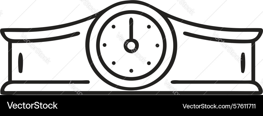 Classic minimalist analog clock design element vector image