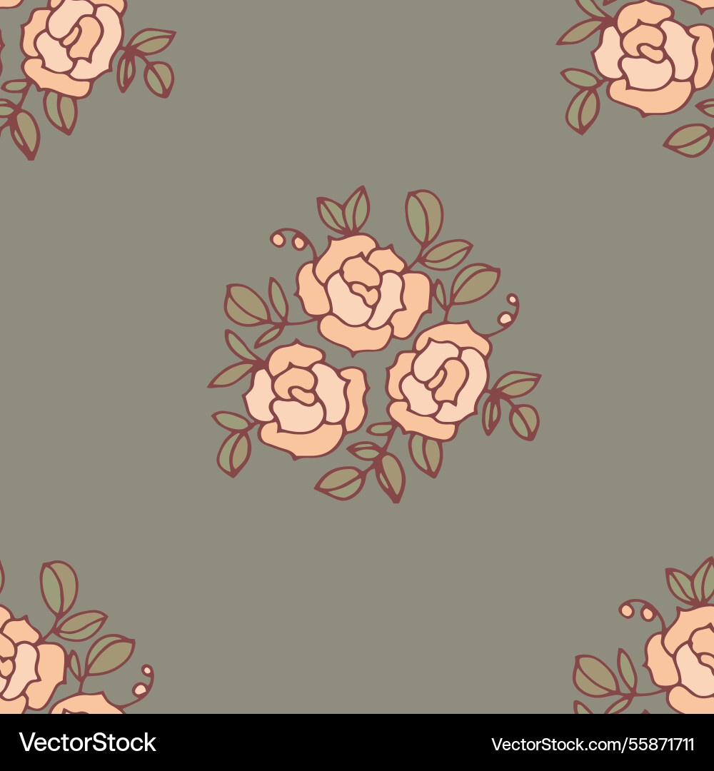 Delicate seamless botanical pattern soft Vector Image