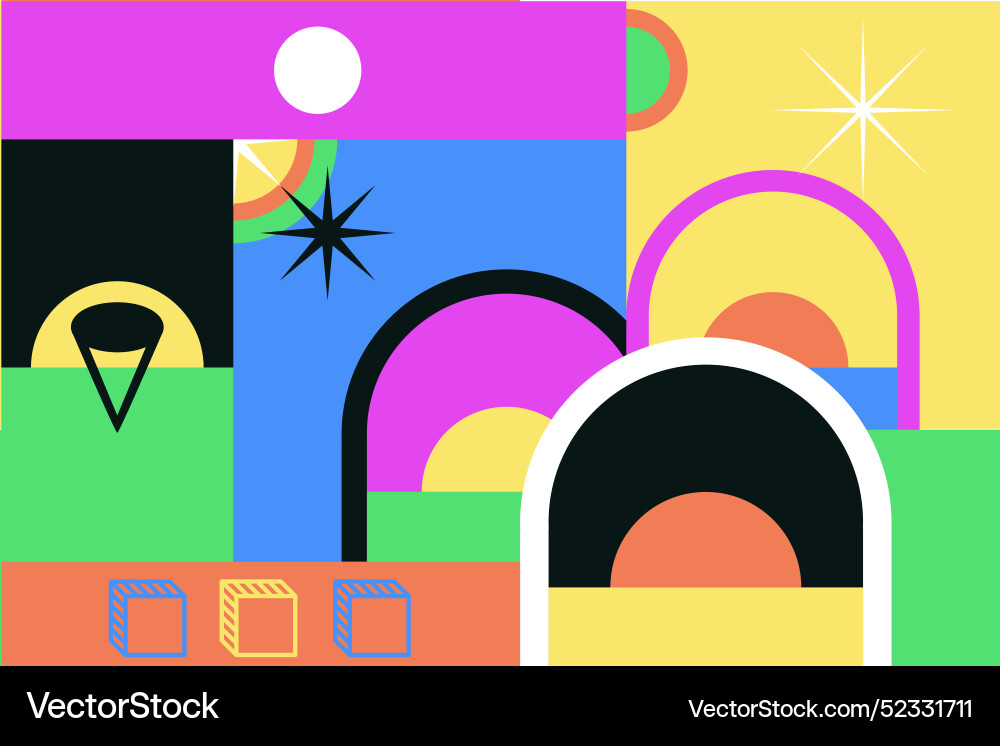 Flat design geometric pattern background Vector Image