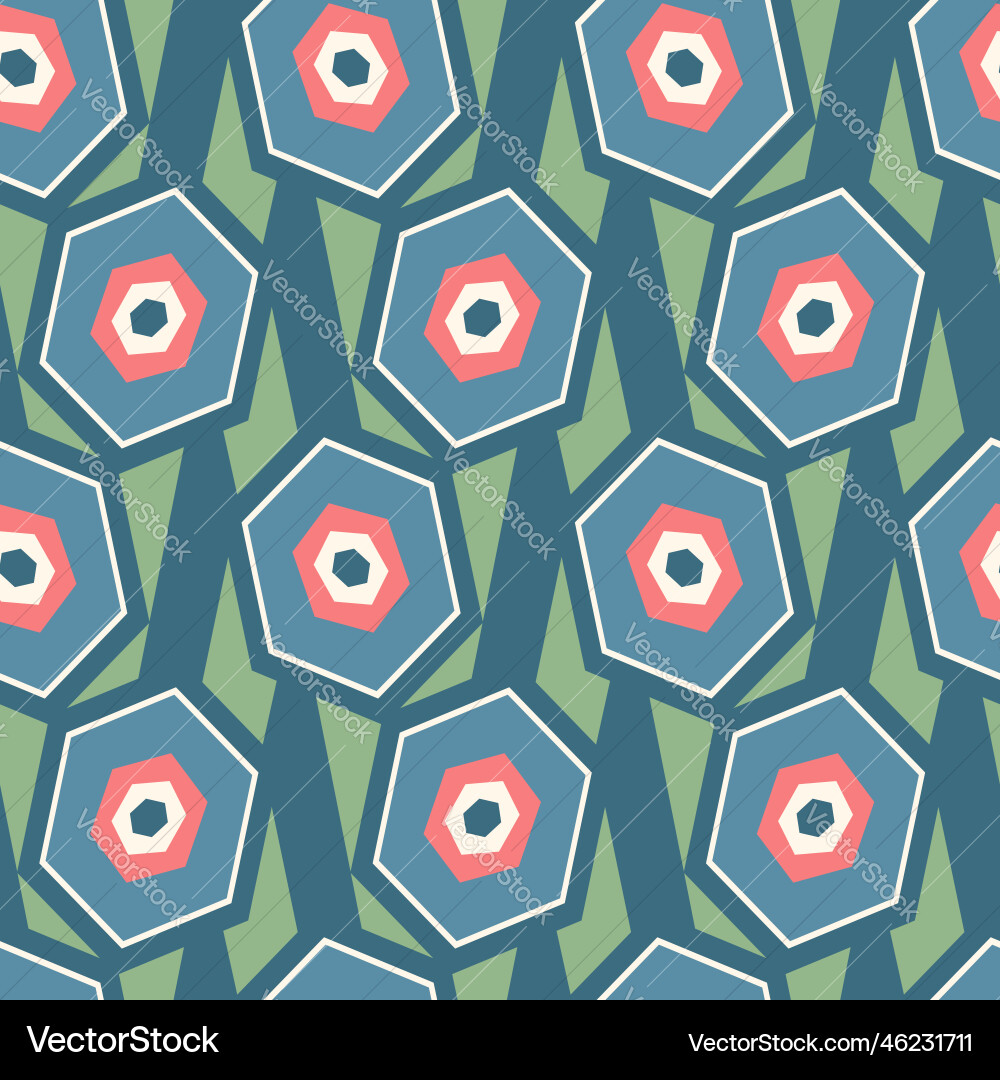 Geometric pattern with hexagons Vector Image