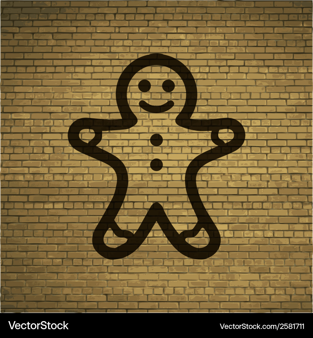 Gingerbread flat modern web button and space vector image