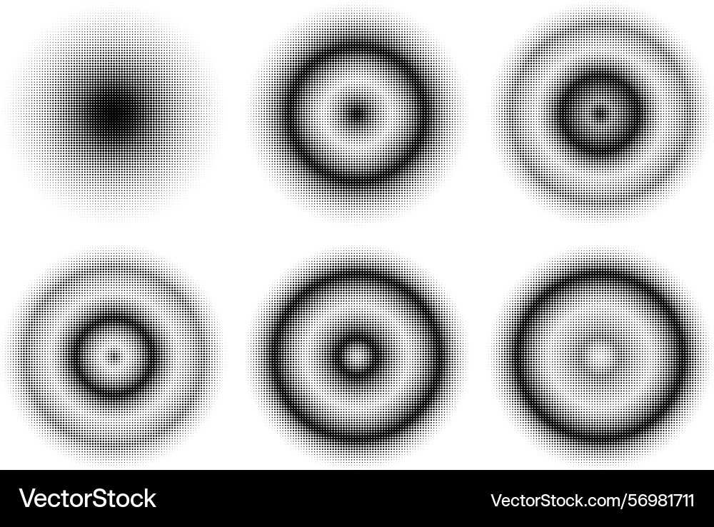 Halftone dots backgrounds circle gradient Vector Image