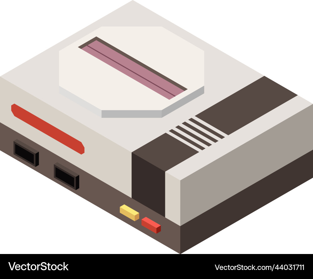 Isometric Retro Game Console vector image