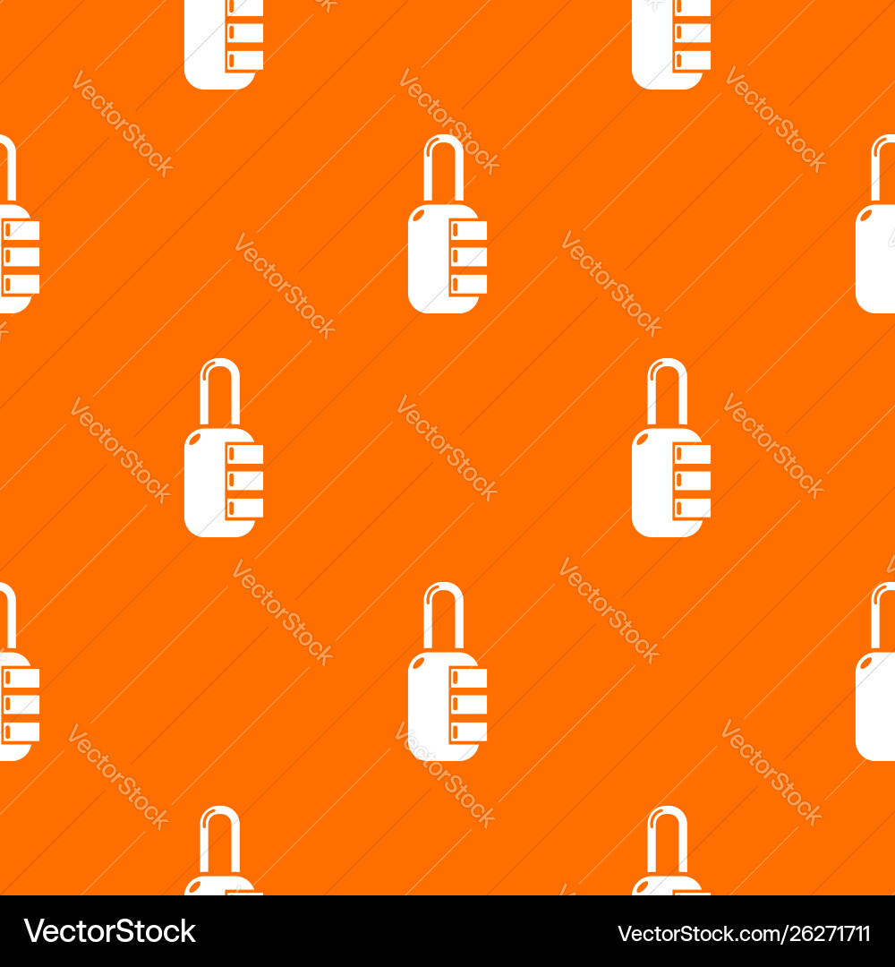 Lock combination pattern orange Lock combination pattern orange vector image