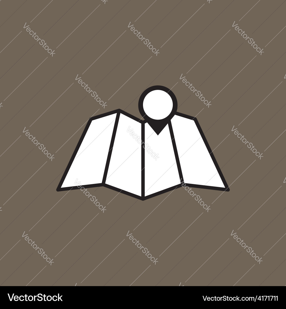 Map with pointer icon Vector Image