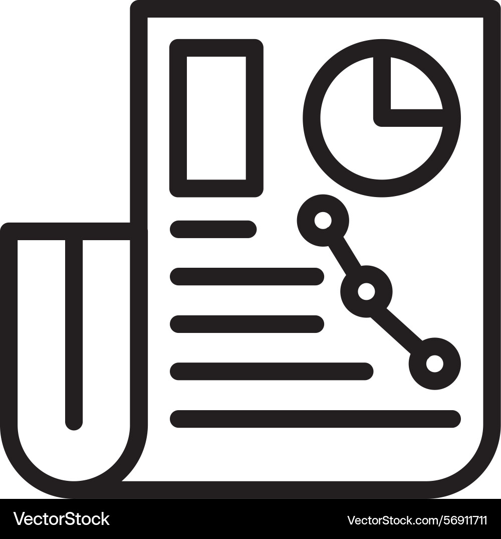 News database linear style icon design Vector Image