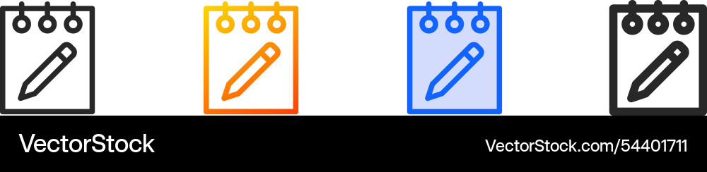 Note iconthin linear gradient blue stroke Note iconthin linear gradient blue stroke Vector Image