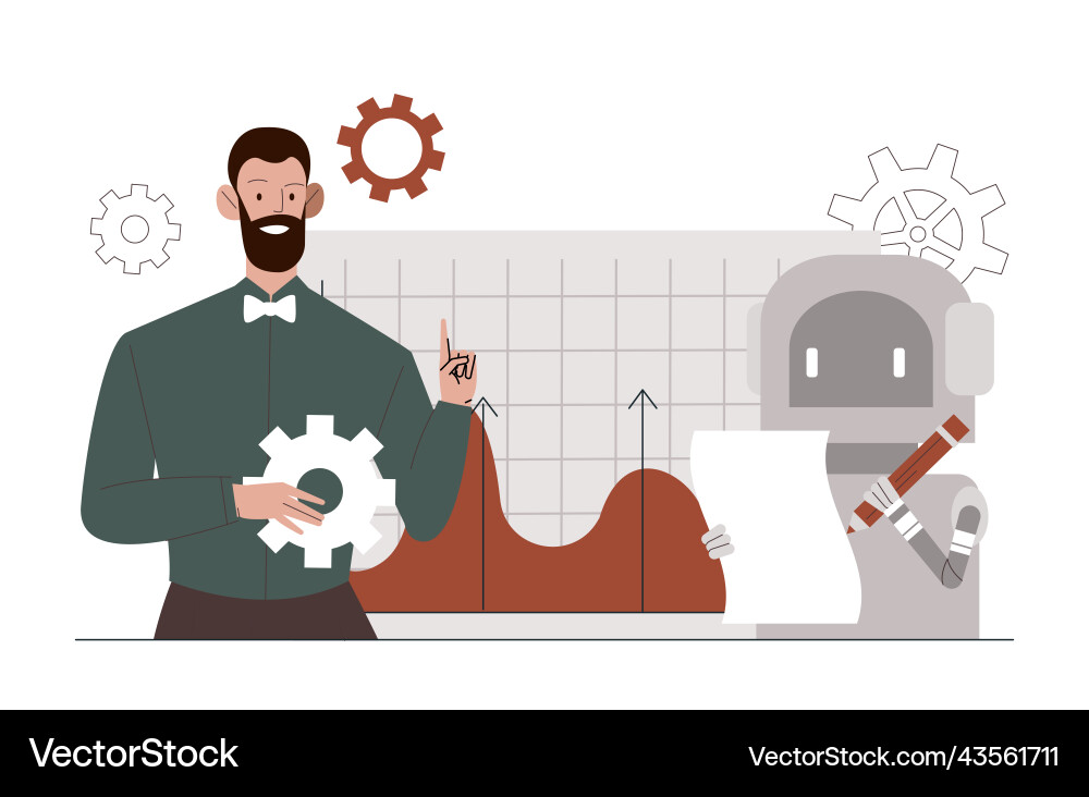 Robotic Process Automation vector image