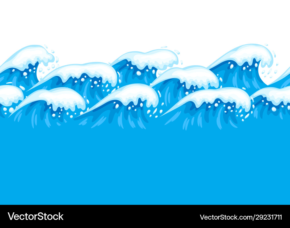 Seamless wave pattern with sea foam Seamless wave pattern with sea foam vector image