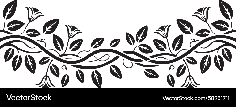 Vine Border Pattern Vector Image