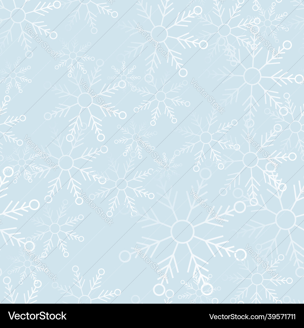 Winter Snowflake Pattern Background Vector Image