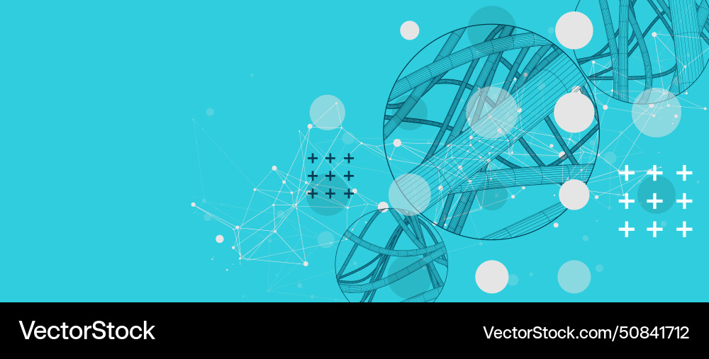 Abstract background with a wireframe dynamic Vector Image
