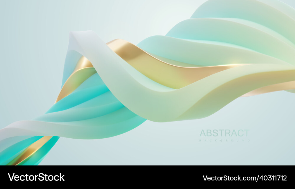 Abstract background with twisted wave shape vector image