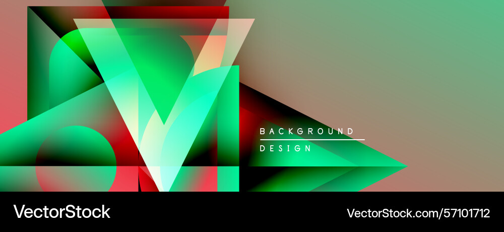 Abstract geometric shapes overlap creating Vector Image