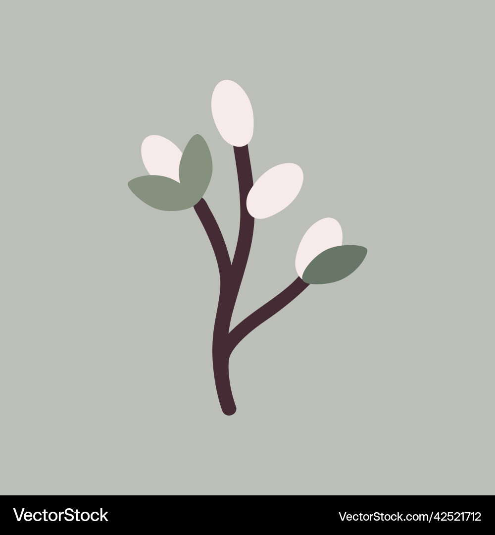 Abstract spring tree branch Abstract spring tree branch vector image