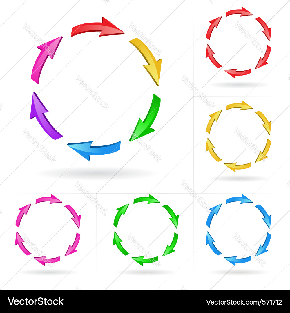 Arrows circle elements Royalty Free Vector Image