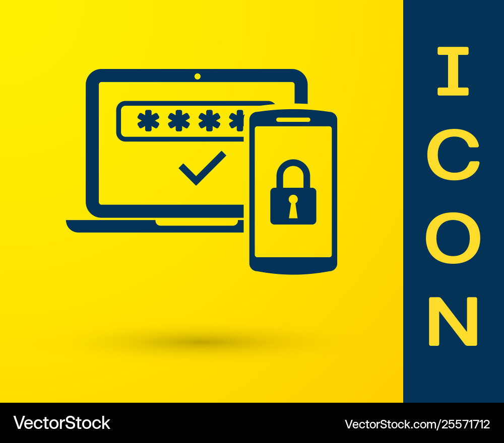 Blue multi factor two steps authentication icon Blue multi factor two steps authentication icon vector image
