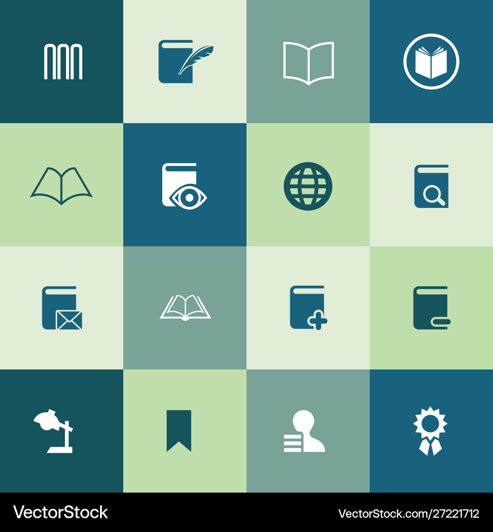 Books icons universal set for web and ui vector image