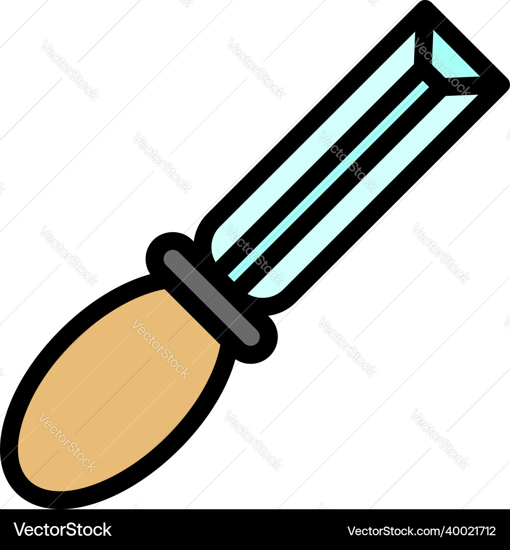 Carpenter chisel icon color outline Vector Image