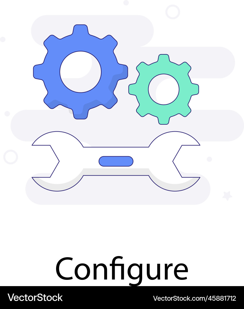 Configure fill outline with background ic Vector Image