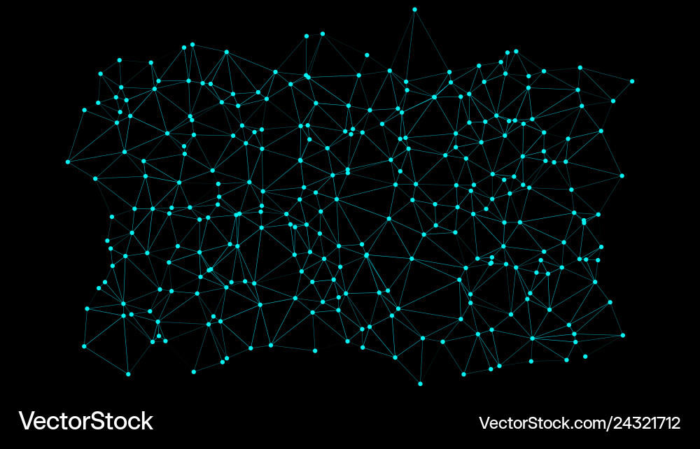 Dreiecke formt Chaos neural Netzwerk-Algorithmus vektorbild