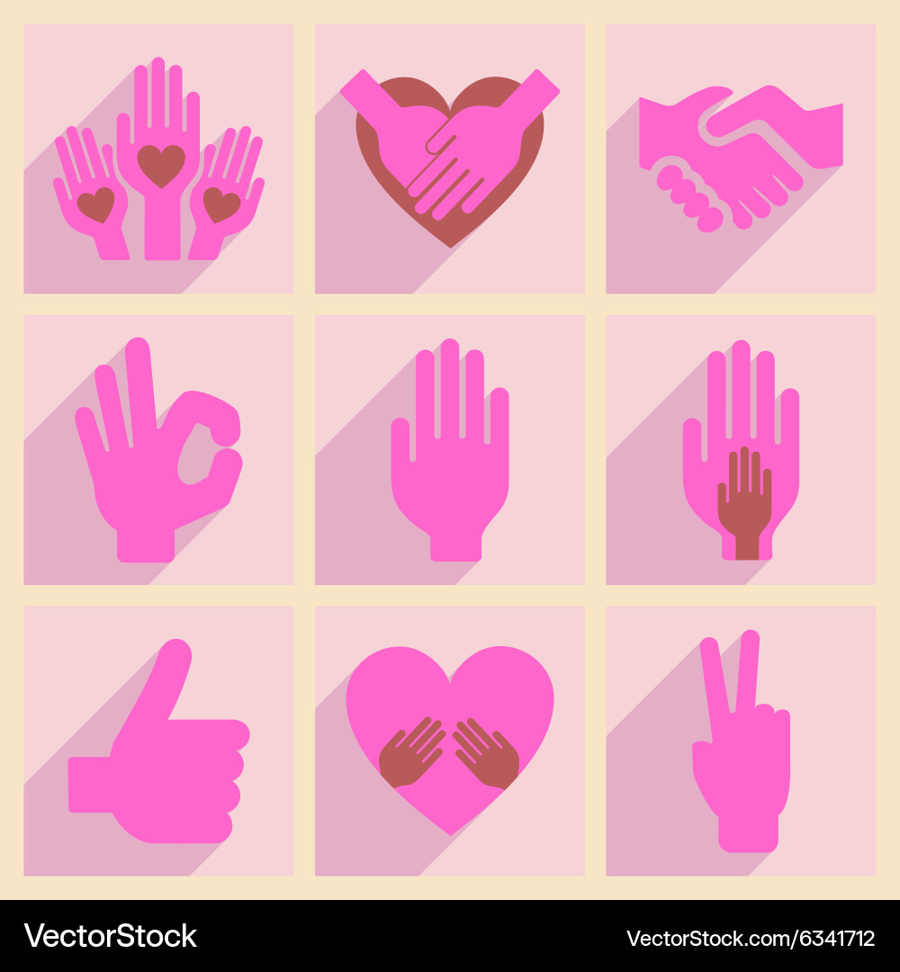 Flat with shadow concept and mobile application Vector Image