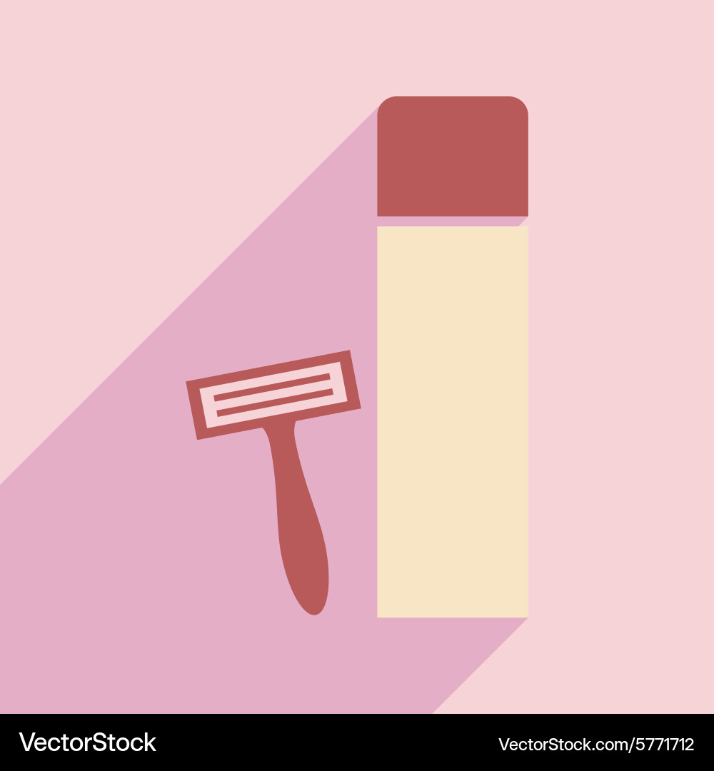 Flat with shadow icon and mobile application vector image
