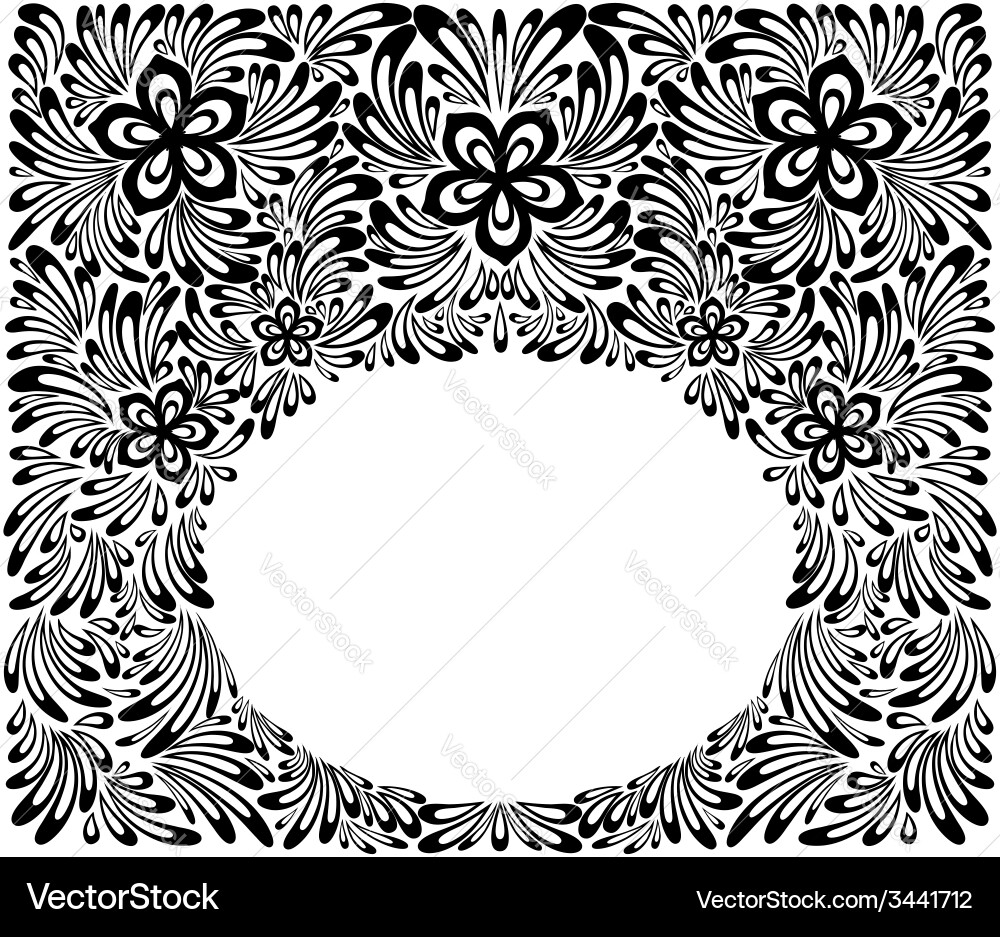 Floral pattern a design element in the old style vector image