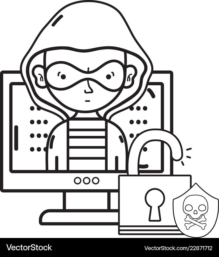 Isolated security system design vector image