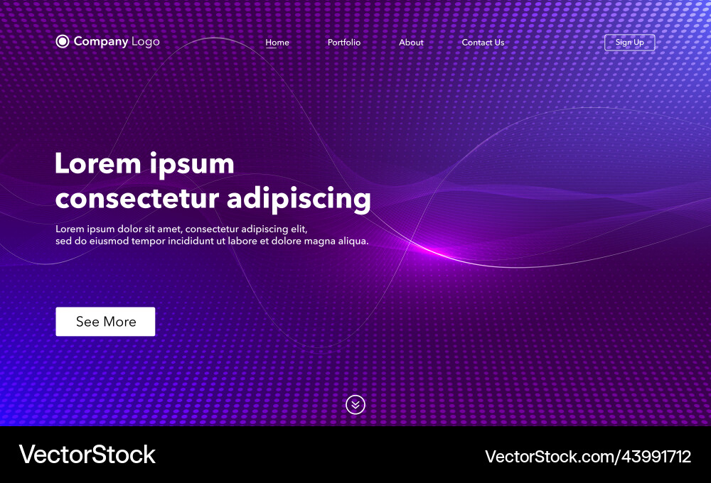 Landing page abstract background website template Landing page abstract background website template vector image