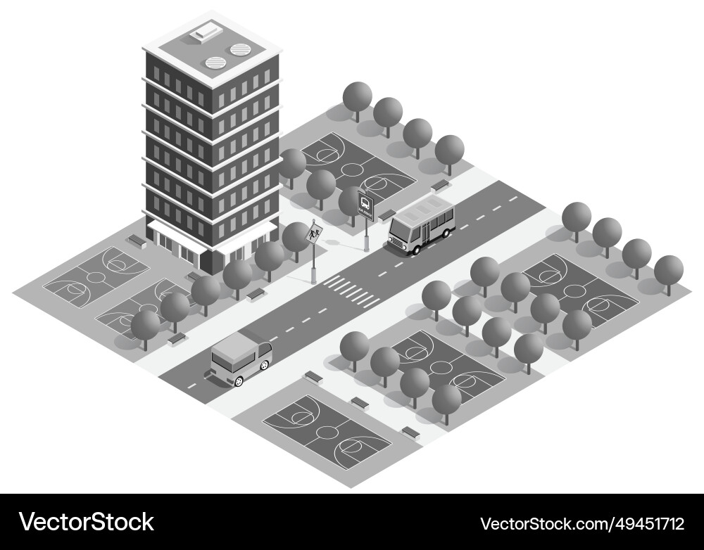Megapolis 3d isometric three-dimensional view Megapolis 3d isometric three-dimensional view vector image