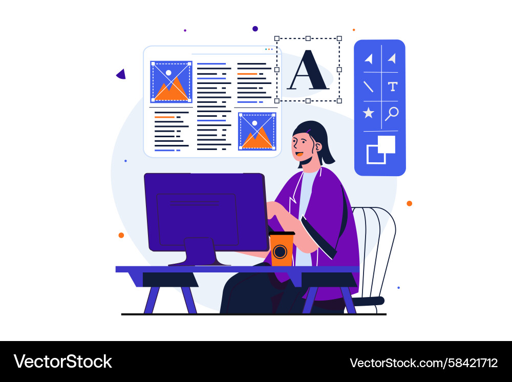 Modern Studio: Web Development Concept Vector Image
