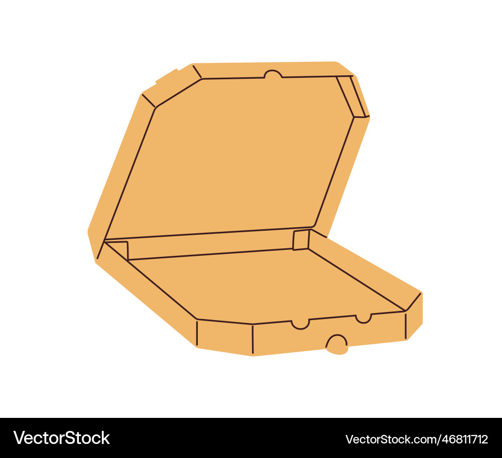 Pizzeria-Box leeres Karton-Paket Pizzeria-Box leeres Karton-Paket Vektorbild