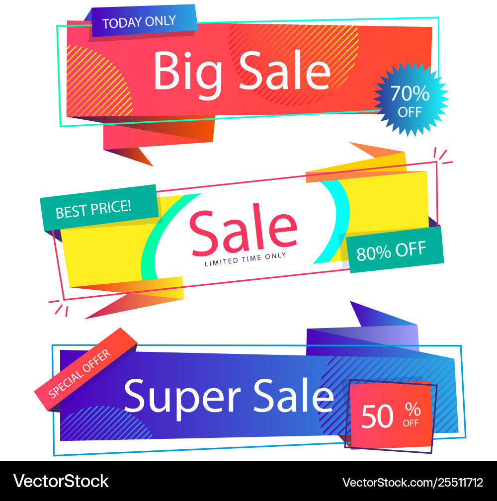 Sales banner template Sales banner template vector image