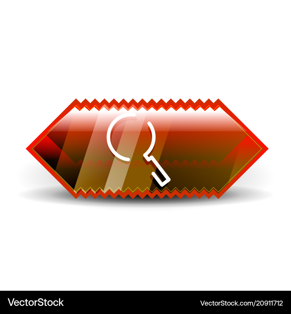 Search magnifier web button magnify icon modern Vector Image