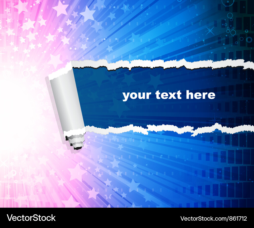 Torn cardboard with abstract background Vector Image