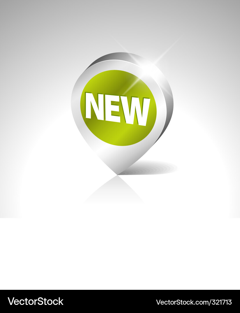 3D Pointer - New Item Icon vector image