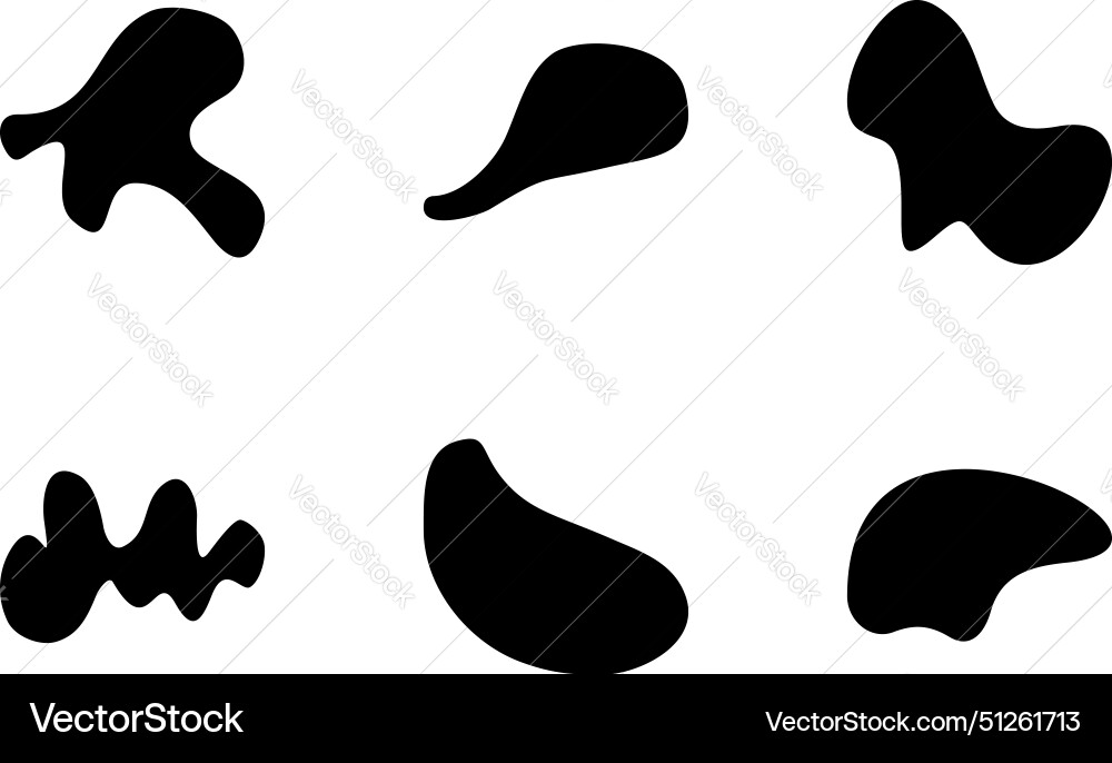 Abstract blobs liquid and fluid shape pictogram vector image