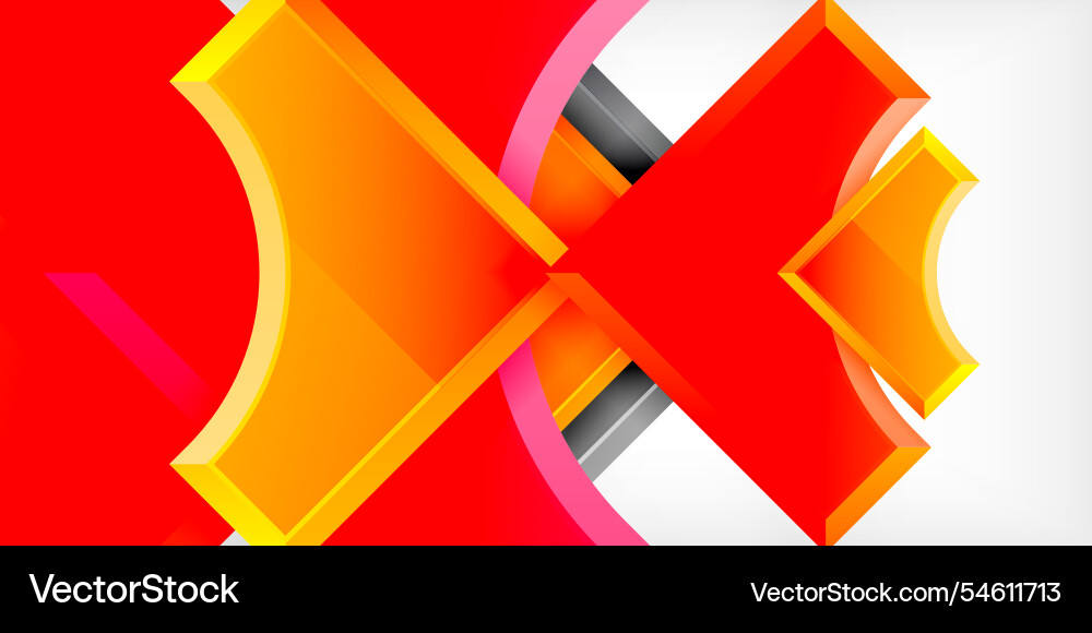 Arrow with round elements color geometric shapes Arrow with round elements color geometric shapes vector image