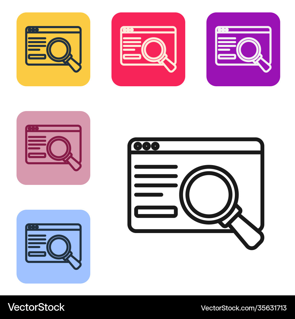 Black line ui or ux design icon isolated on white Vector Image