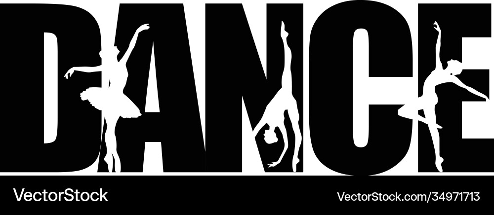 Dynamic Dance Silhouette Royalty Free Vector Image