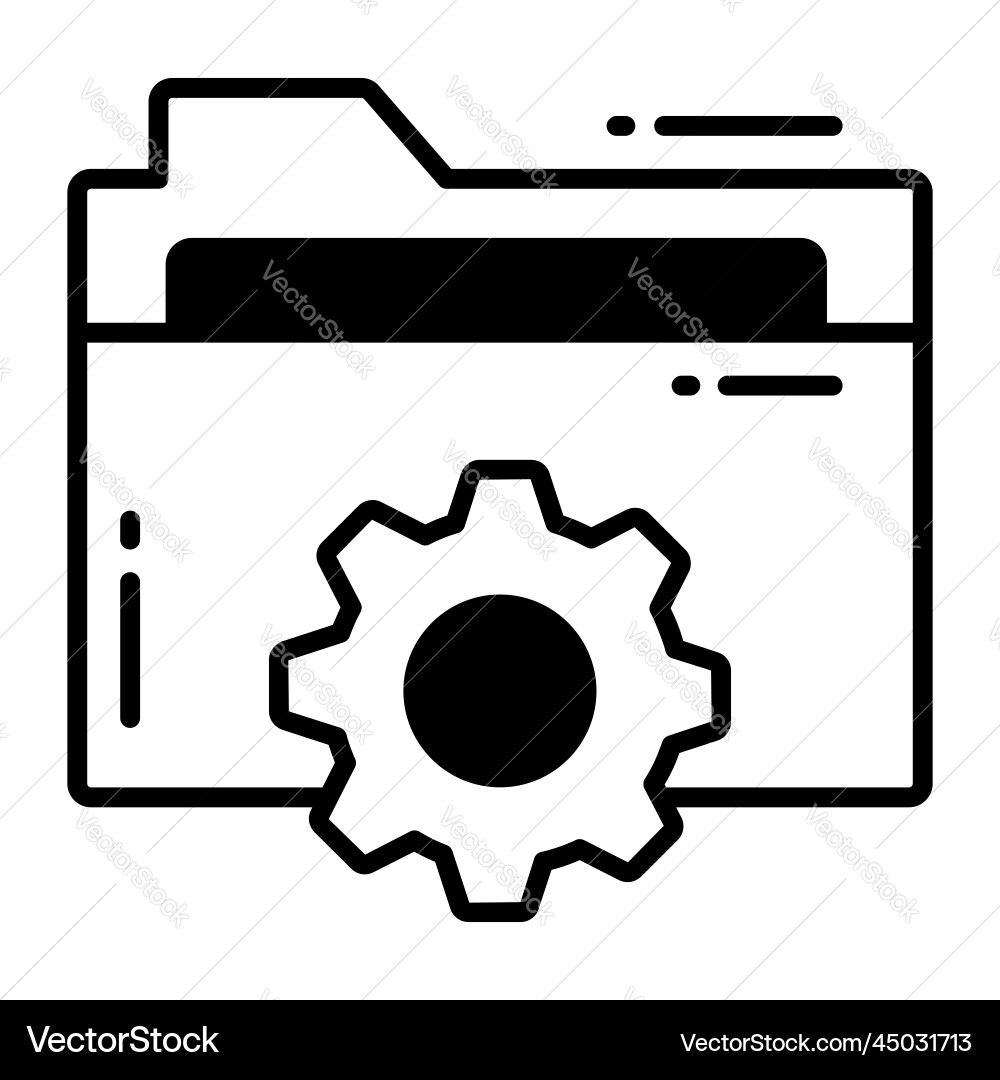 Folder organizing icon for graphic and web design Vector Image