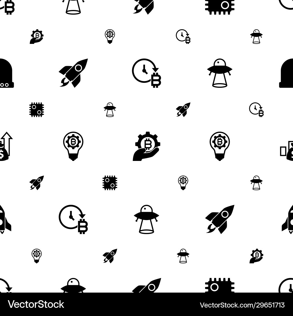 Future icons pattern seamless included editable Vector Image