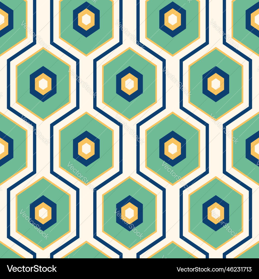 Geometric pattern with hexagons vector image