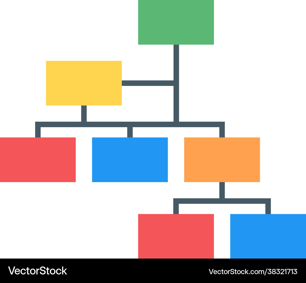 Hierarchy structure Vector Image