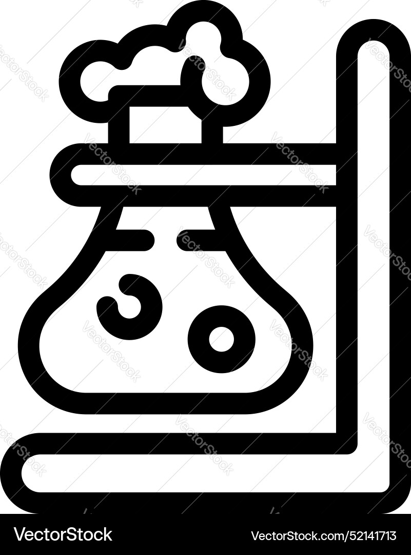 Lab experiment boiling over in erlenmeyer flask Vector Image