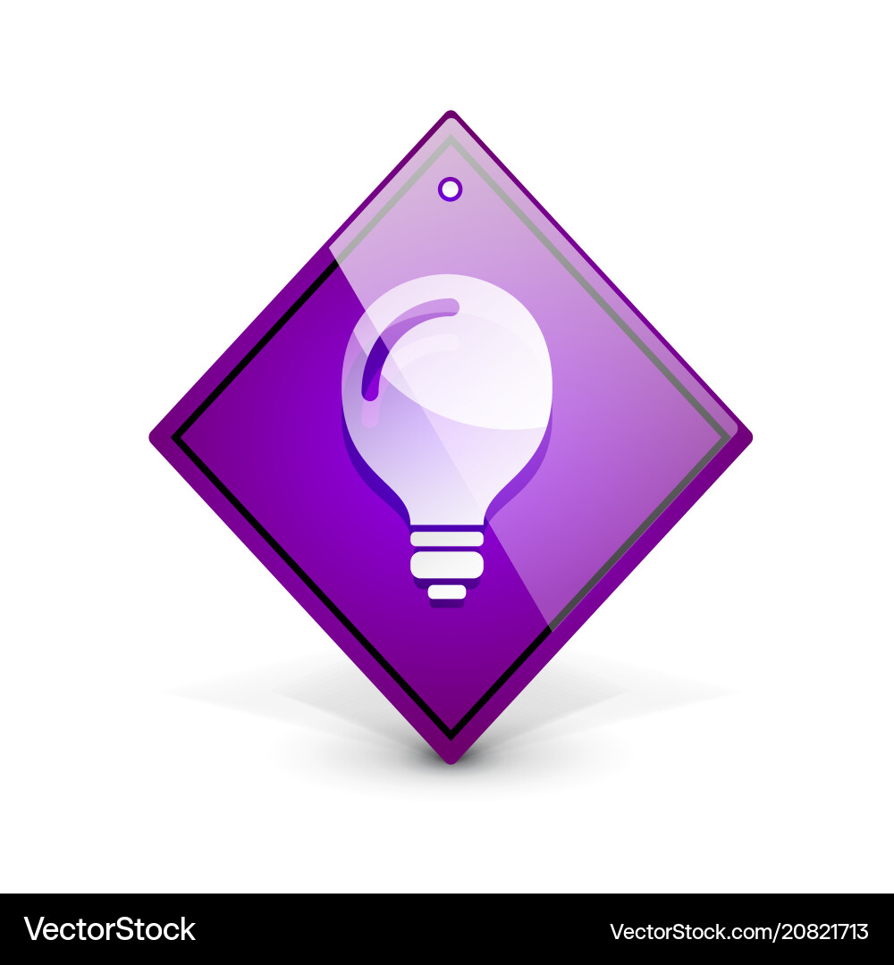 Light bulb new idea concept web button Light bulb new idea concept web button vector image
