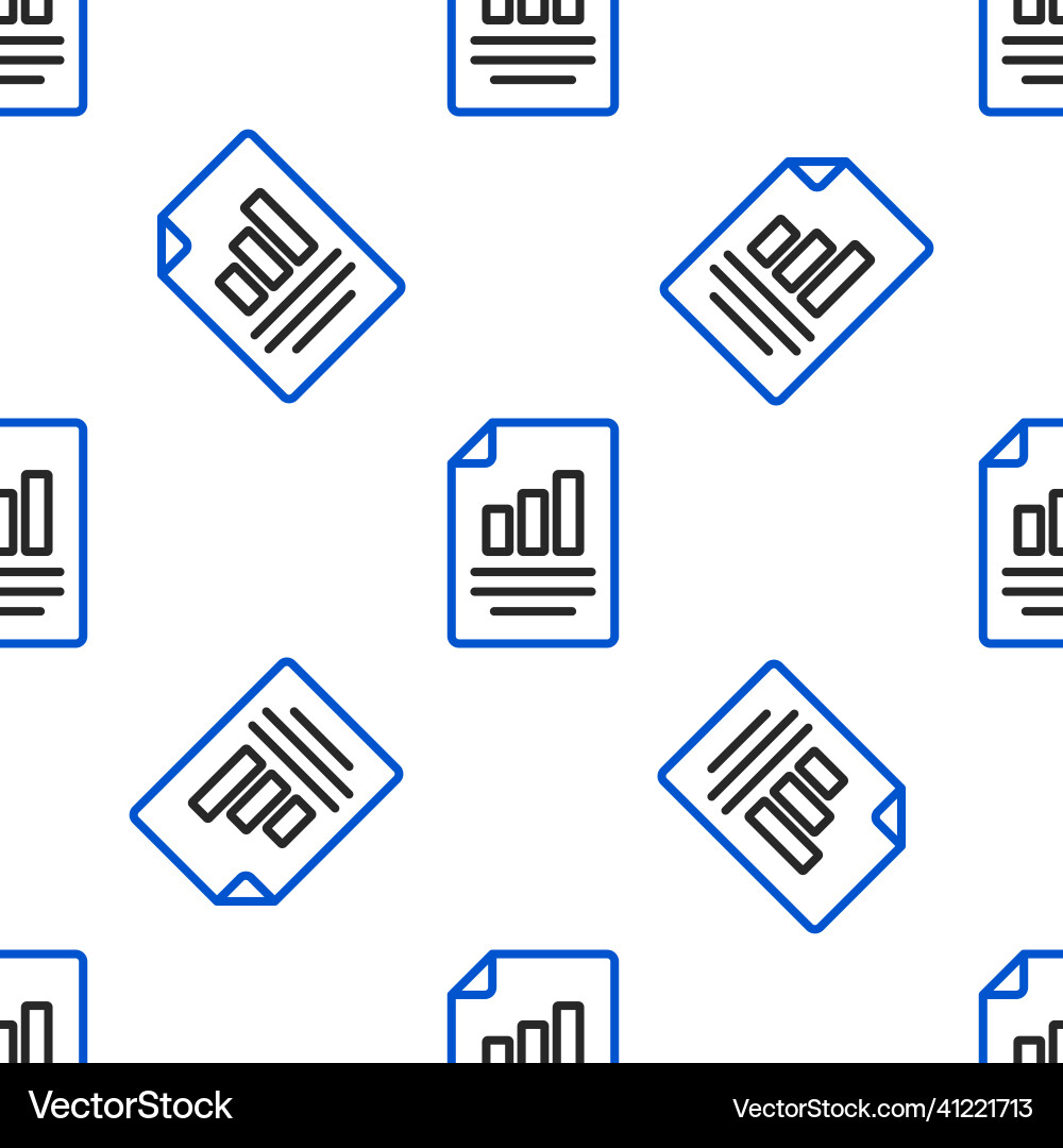 Line document with graph chart icon isolated Line document with graph chart icon isolated vector image